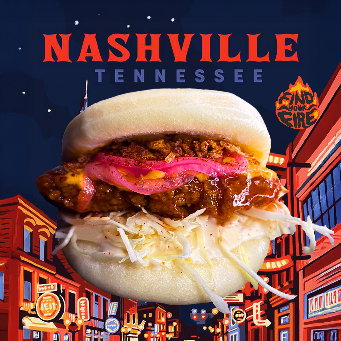 NEW Nashville Hot Chicken Baos