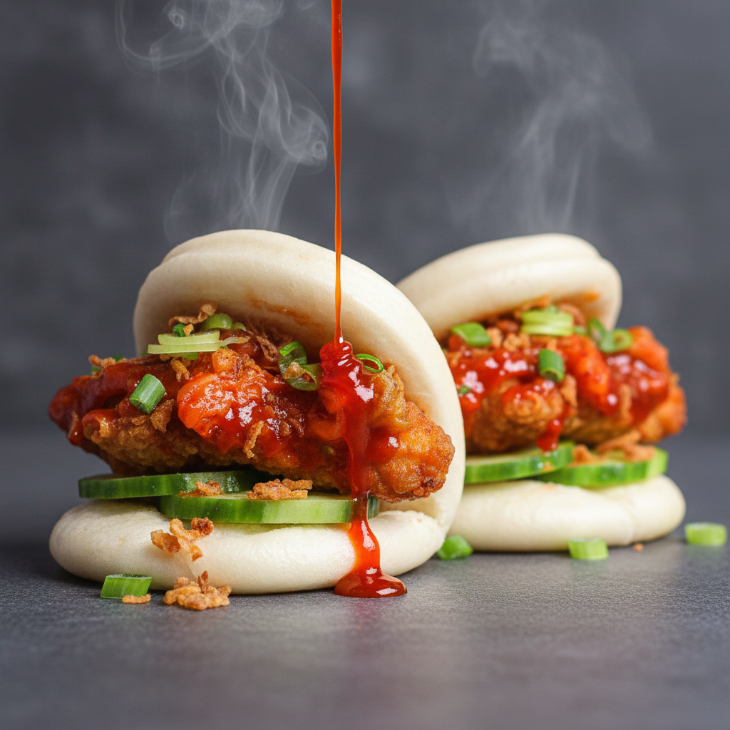 Korean Chicken Baos